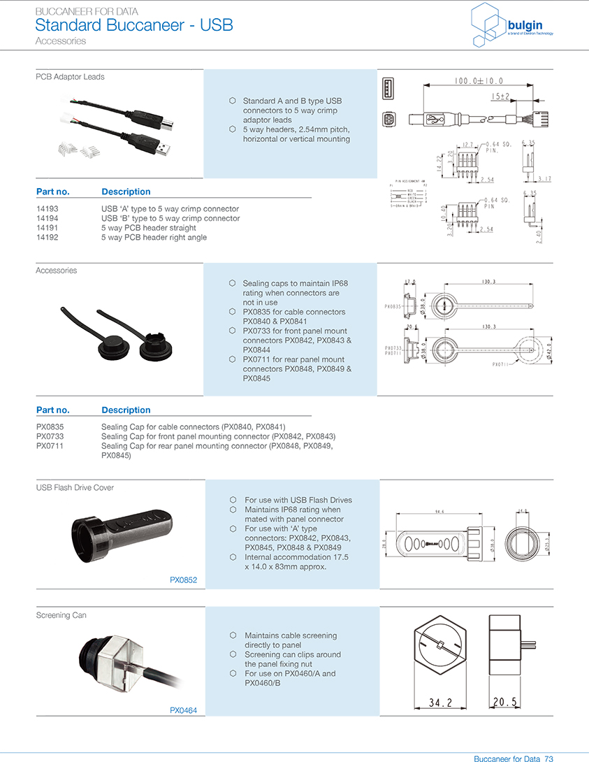 PX0840预连线包覆成型USB连接器附件